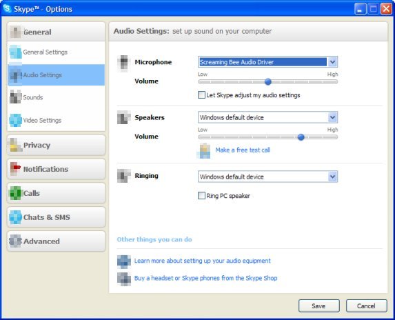 Skype Settings